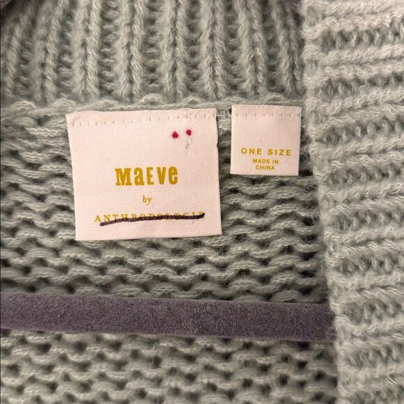 Anthropologie Susannah 3-D Flower Cardigan in Green NWOT - Picture 5 of 6